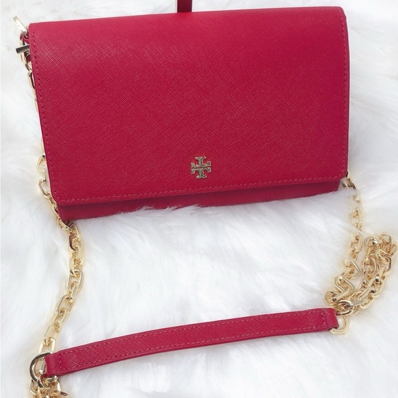 Tory Burch Red Crossbody Wallet on Chain - Picture 5 of 8